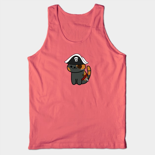 Bandit the Pirate Kitten! (Neko Atsume) Tank Top by The Lemon Stationery & Gift Co